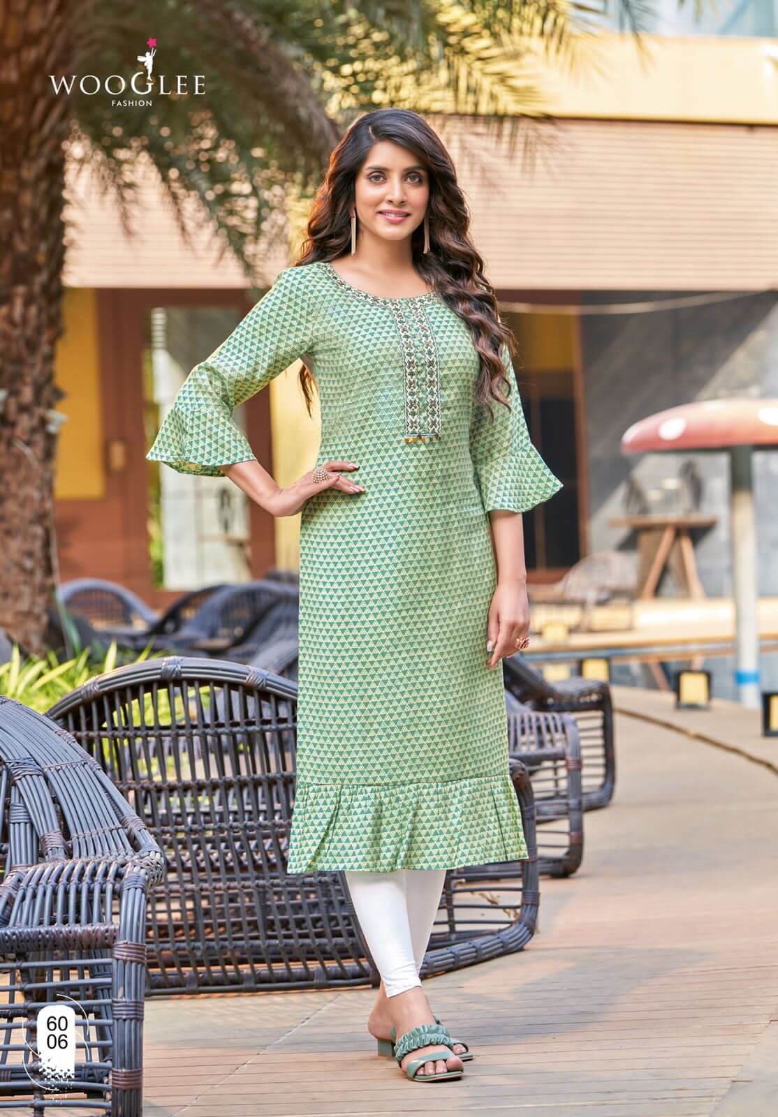 Wooglee Tarang Casual Wear Kurti Catalog at Wholesale Rate collection 6