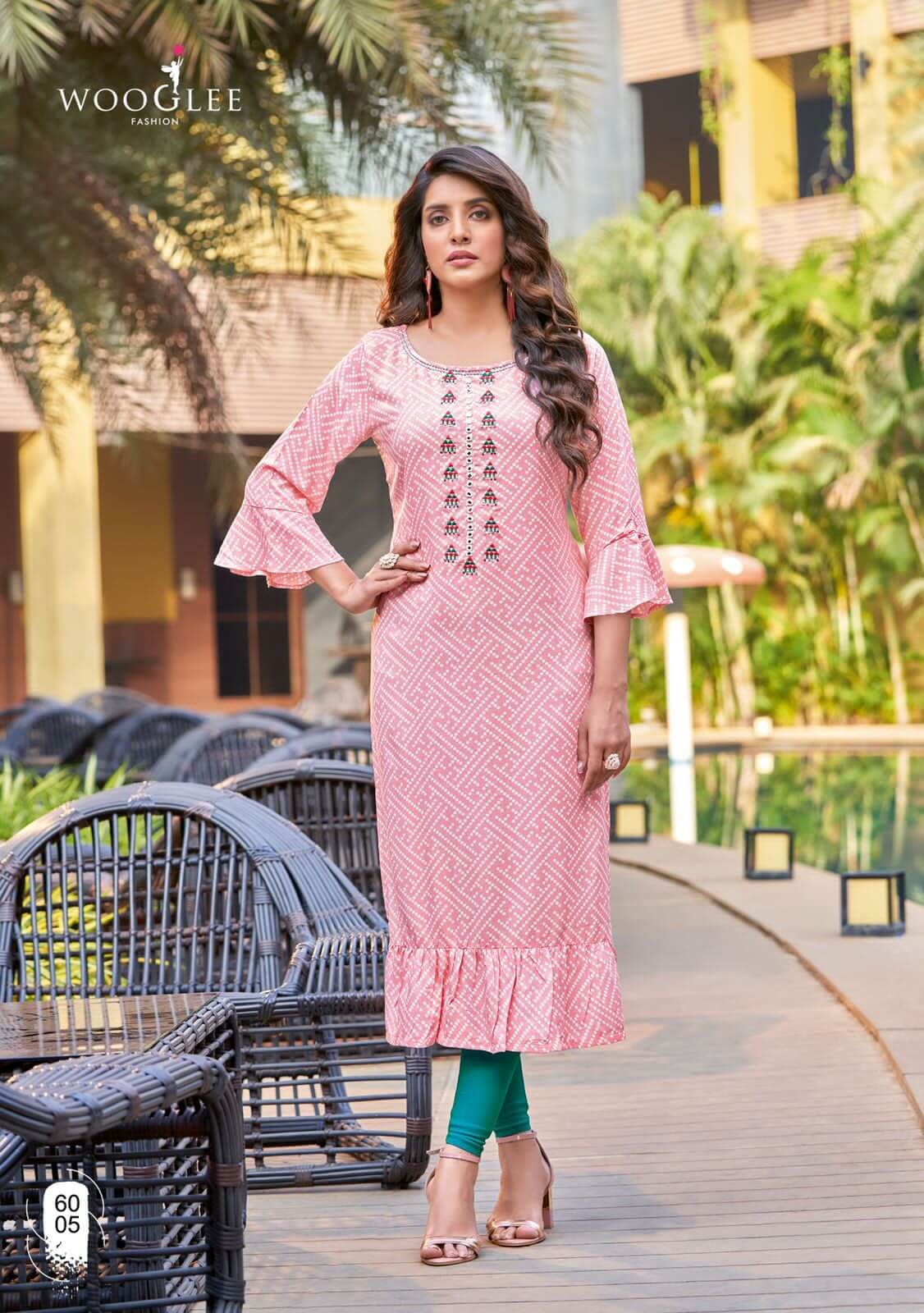 Wooglee Tarang Casual Wear Kurti Catalog at Wholesale Rate collection 7