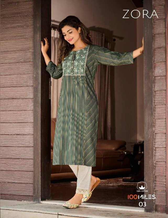 100Miles Zora Office Wear Kurtis Catalog collection 4