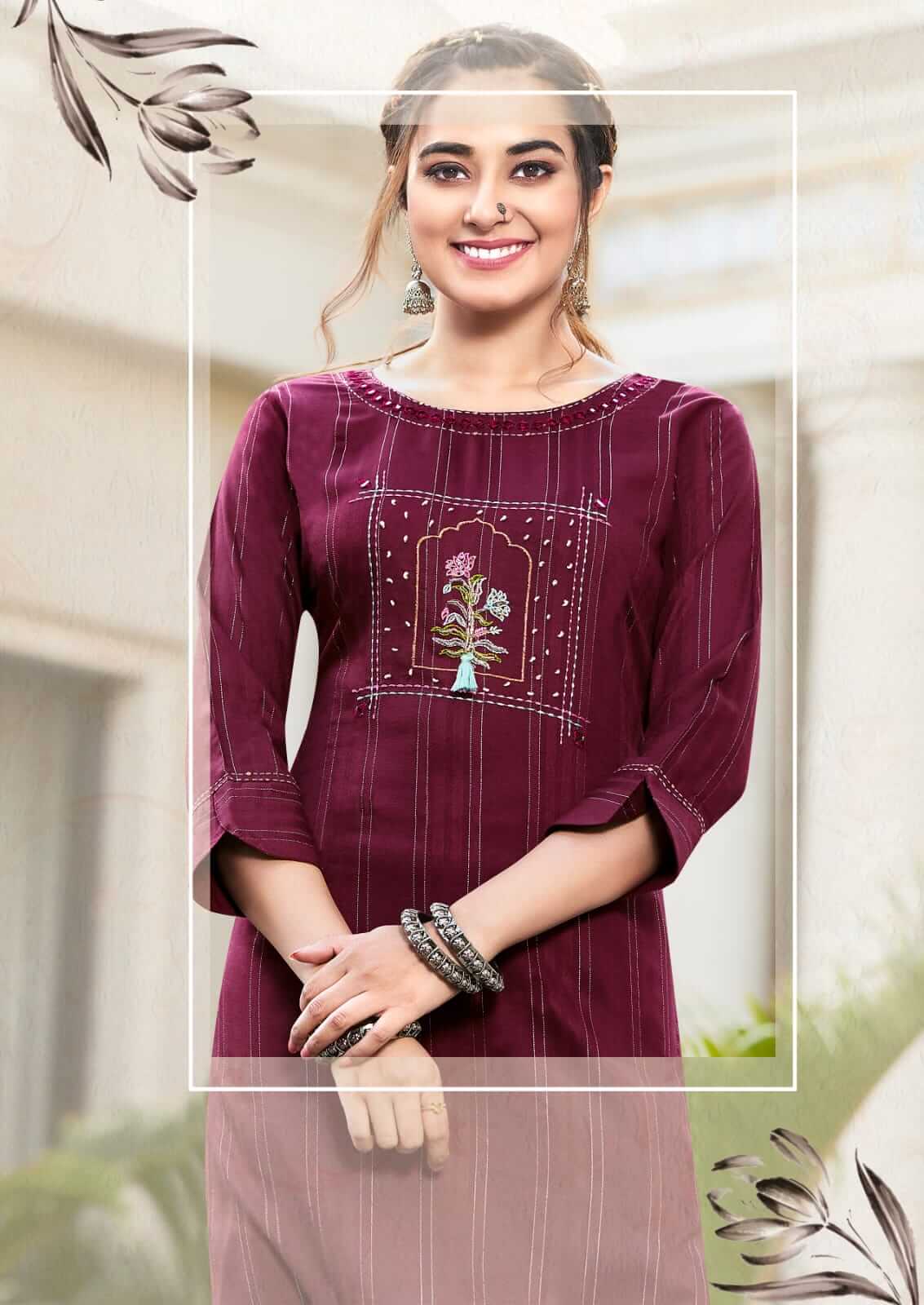 Karissa Rim Zim Embroidery Kurti collection 9