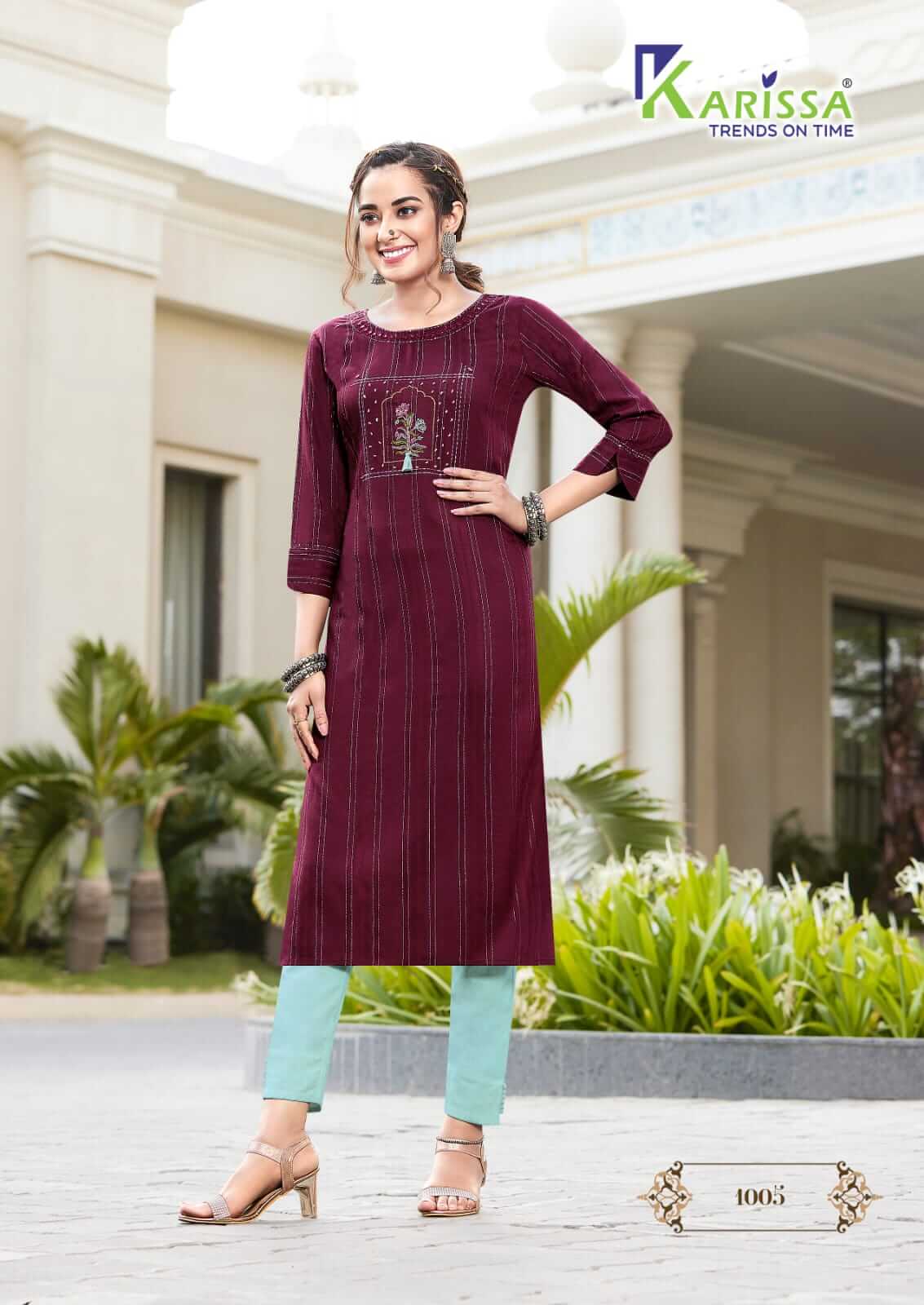 Karissa Rim Zim Embroidery Kurti collection 5