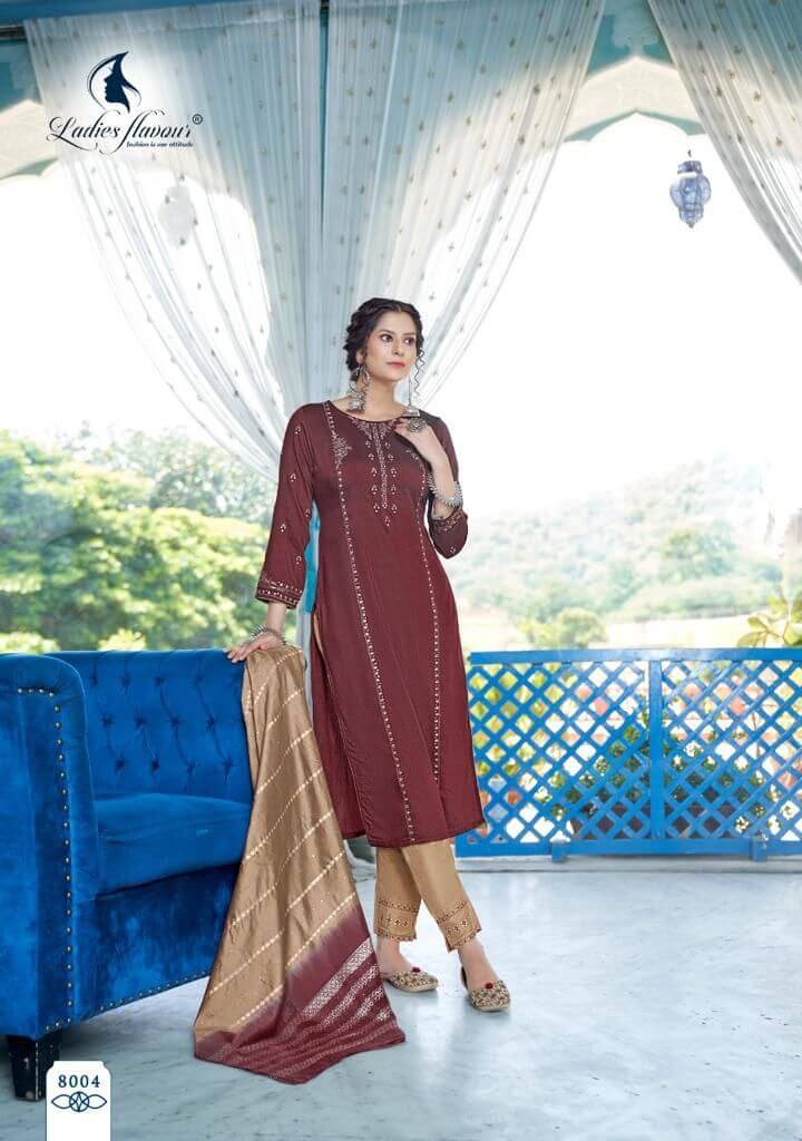 Ladies Flavour Aarohi vol 8 Embroidery Salwar Kameez collection 4