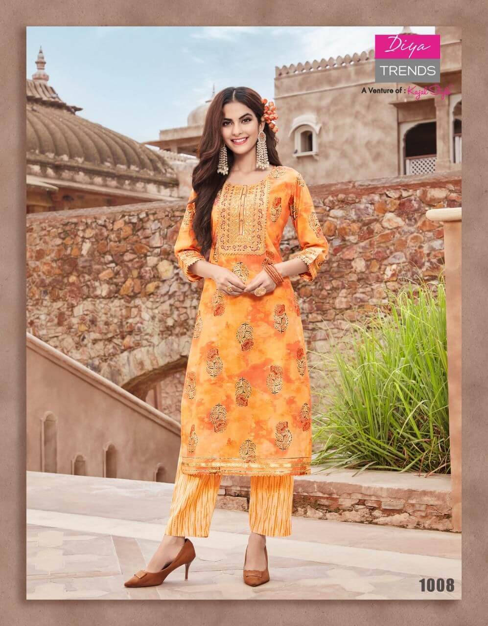 Diya Trends Goldy vol 1 Kurtis With Bottom Catalog collection 9