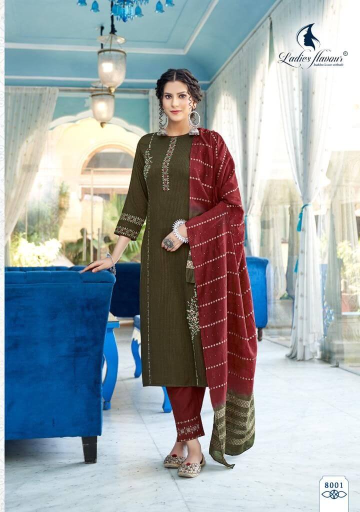 Ladies Flavour Aarohi vol 8 Embroidery Salwar Kameez collection 6