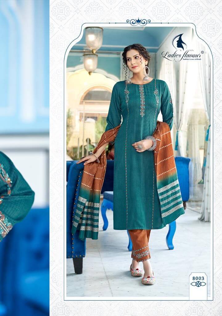 Ladies Flavour Aarohi vol 8 Embroidery Salwar Kameez collection 2