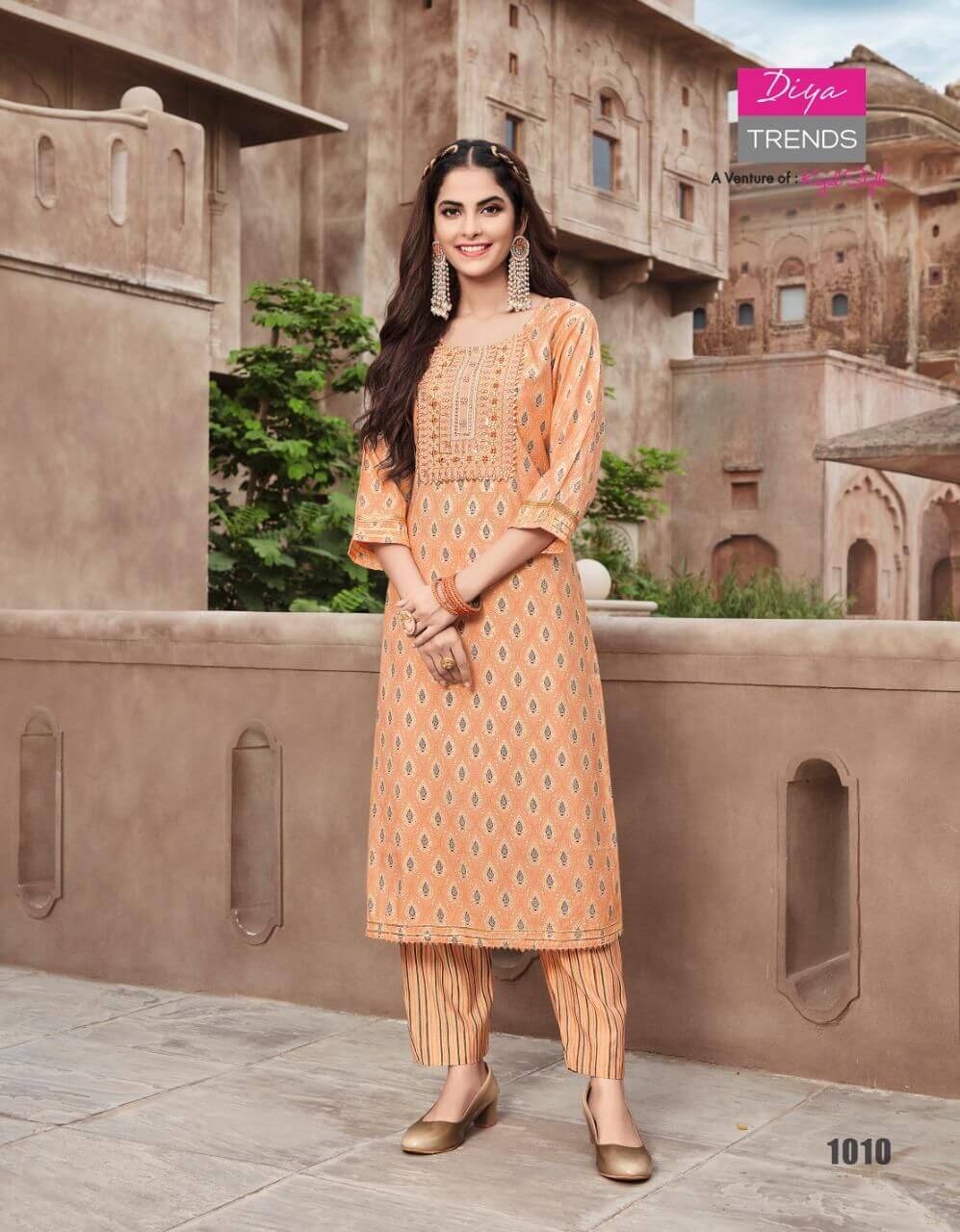 Diya Trends Goldy vol 1 Kurtis With Bottom Catalog collection 7