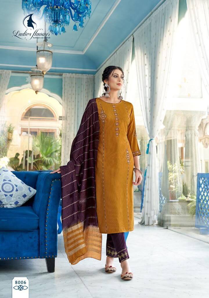 Ladies Flavour Aarohi vol 8 Embroidery Salwar Kameez collection 3