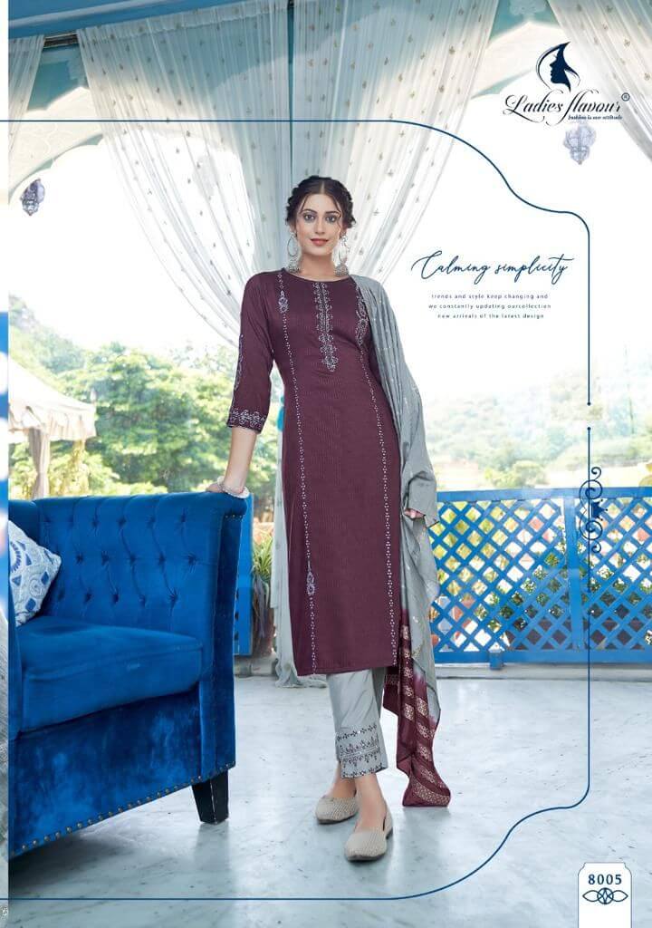 Ladies Flavour Aarohi vol 8 Embroidery Salwar Kameez collection 7