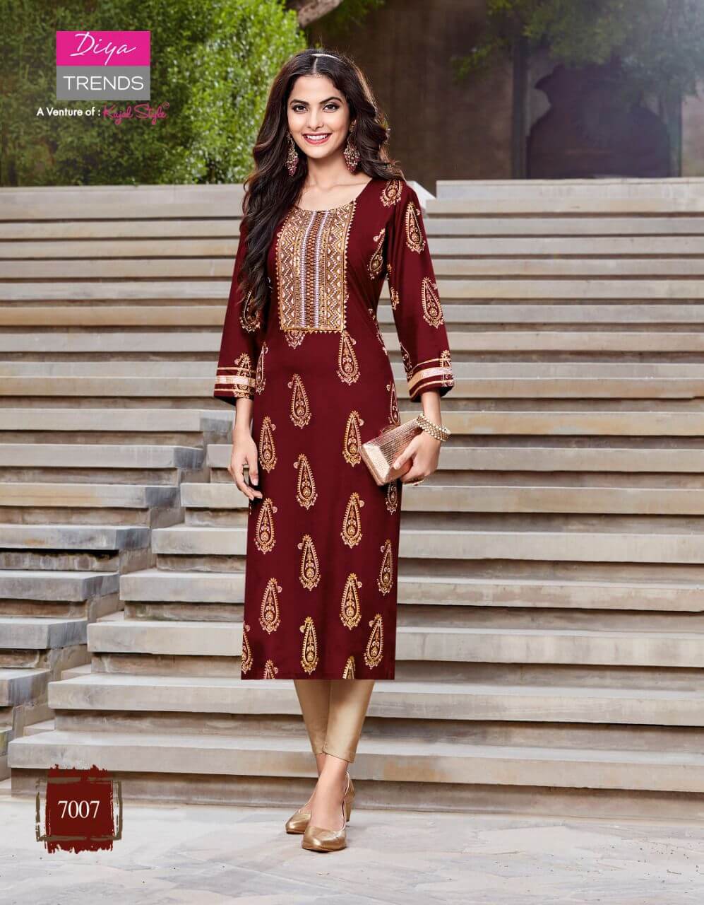 Diya Trends Victoria Vol 7 Printed Kurti collection 1