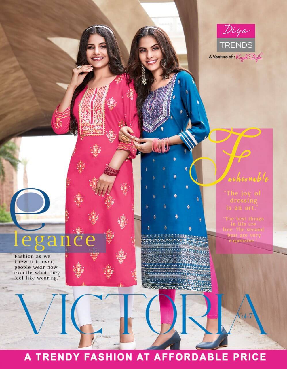 Diya Trends Victoria Vol 7 Printed Kurti collection 3