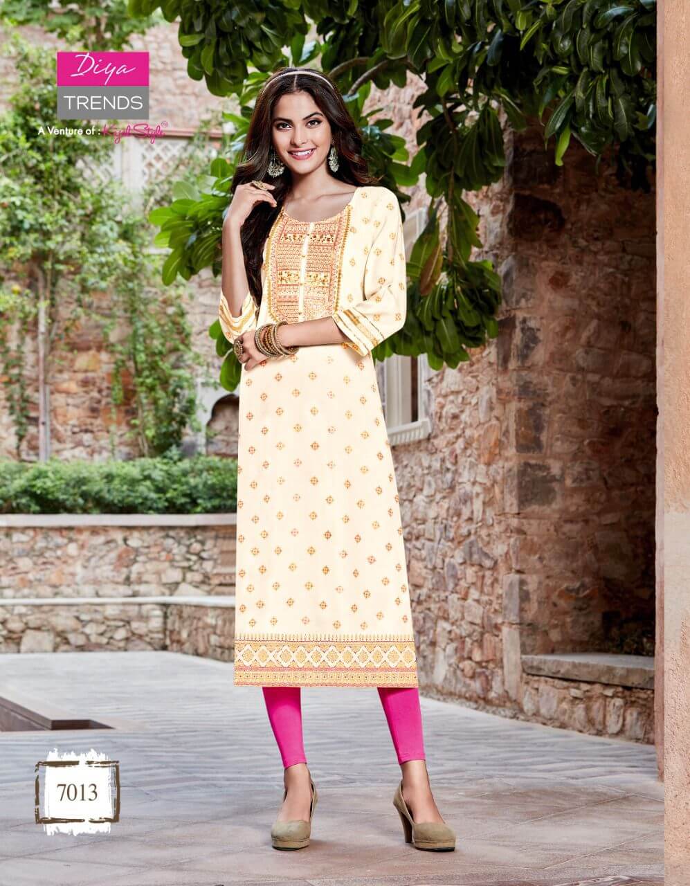 Diya Trends Victoria Vol 7 Printed Kurti collection 9