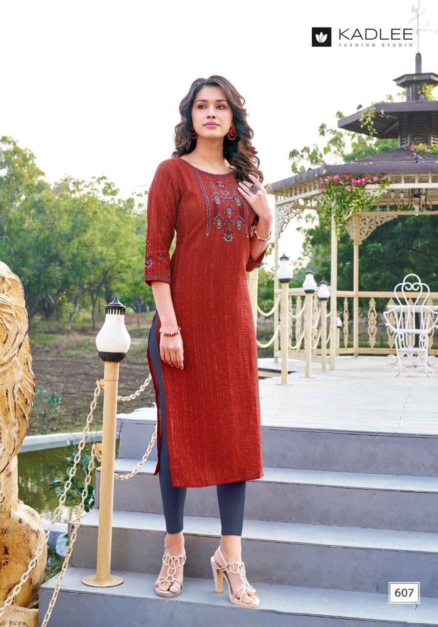 Kadlee Kashish Vol 6 Lurex Kurti collection 1