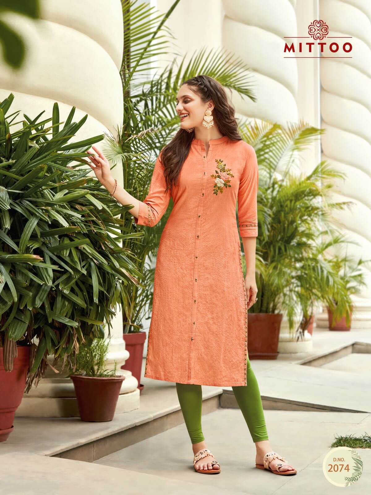 Mittoo Priyal vol 10 Straight Cut Kurti Catalog collection 6