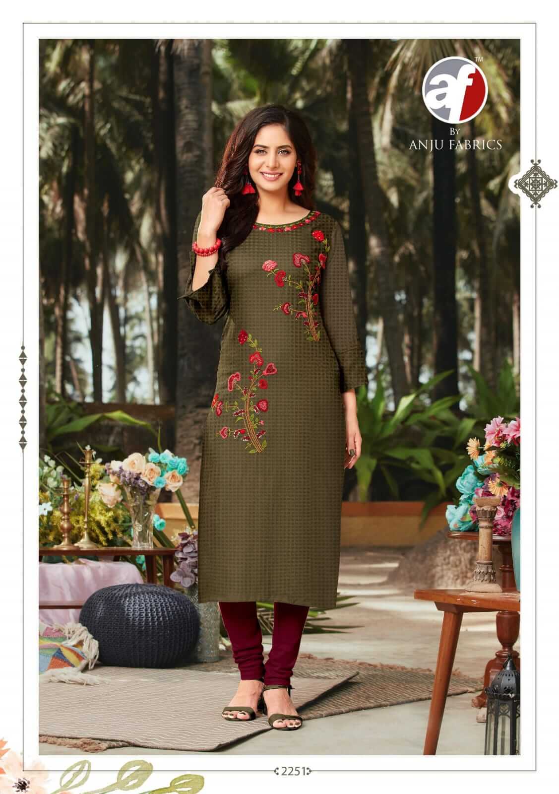 Af Crazy vol 2 Straight Cut Kurti Catalog collection 8