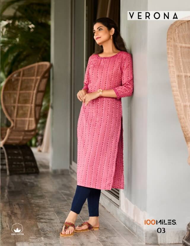 100Miles Verona Cotton Kurtis Catalog collection 4