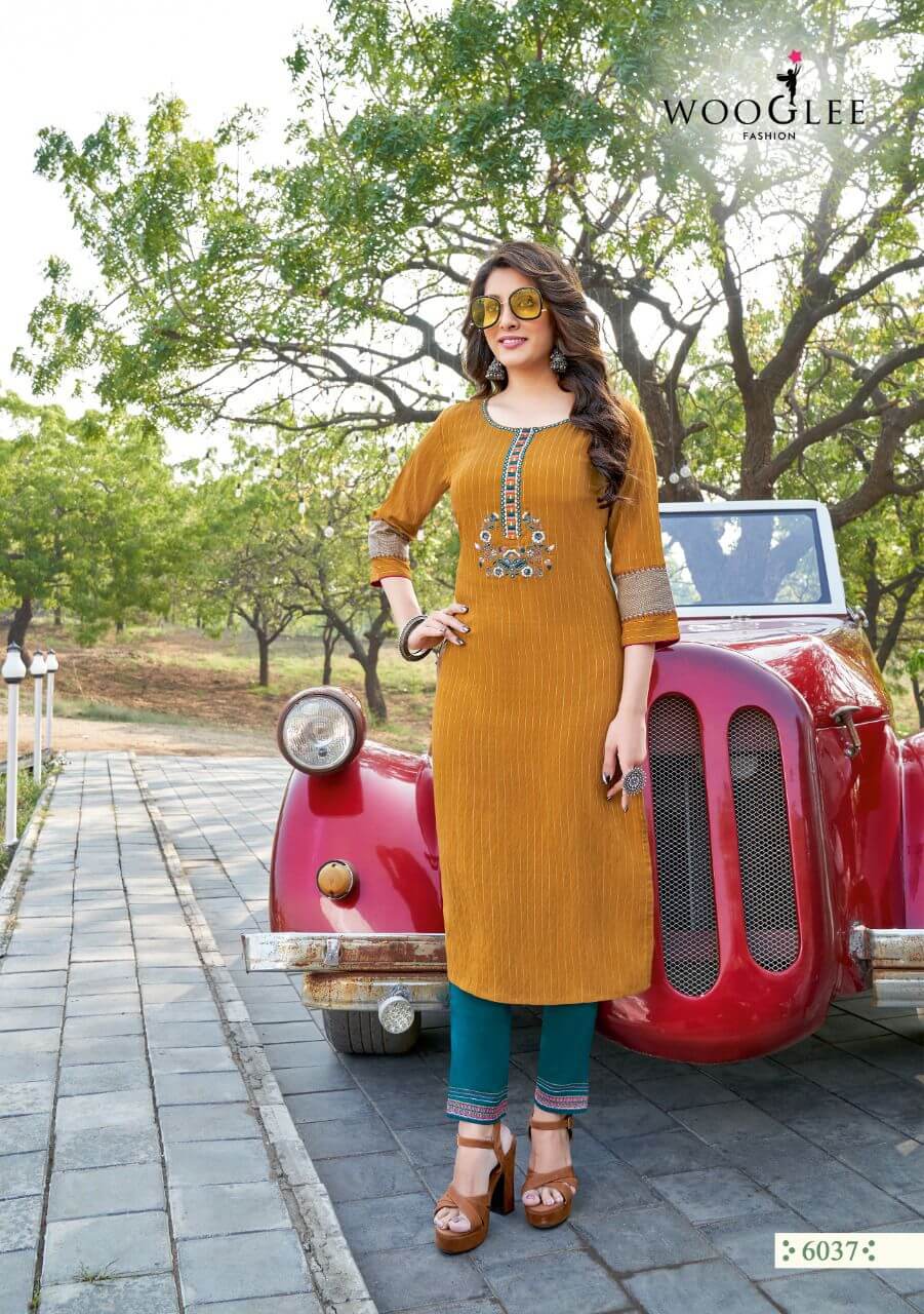 Wooglee Kesar vol 5 Kurti with Bottom Catalog collection 8