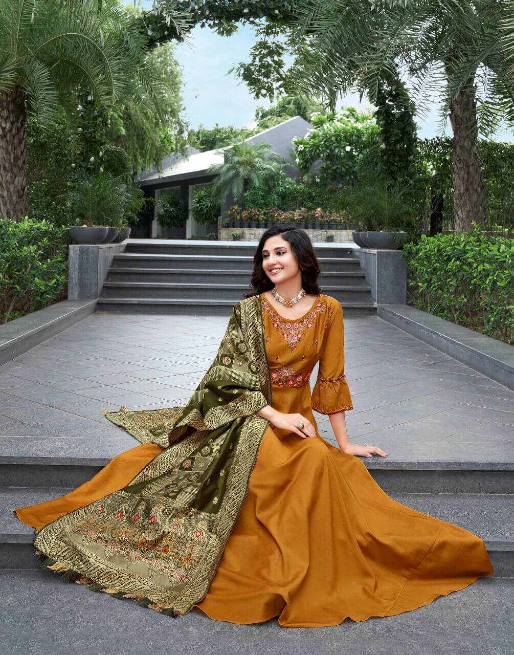 Anju Fabrics Haseen Pal Vol 8 Kurti with Dupatta Catalog collection 9