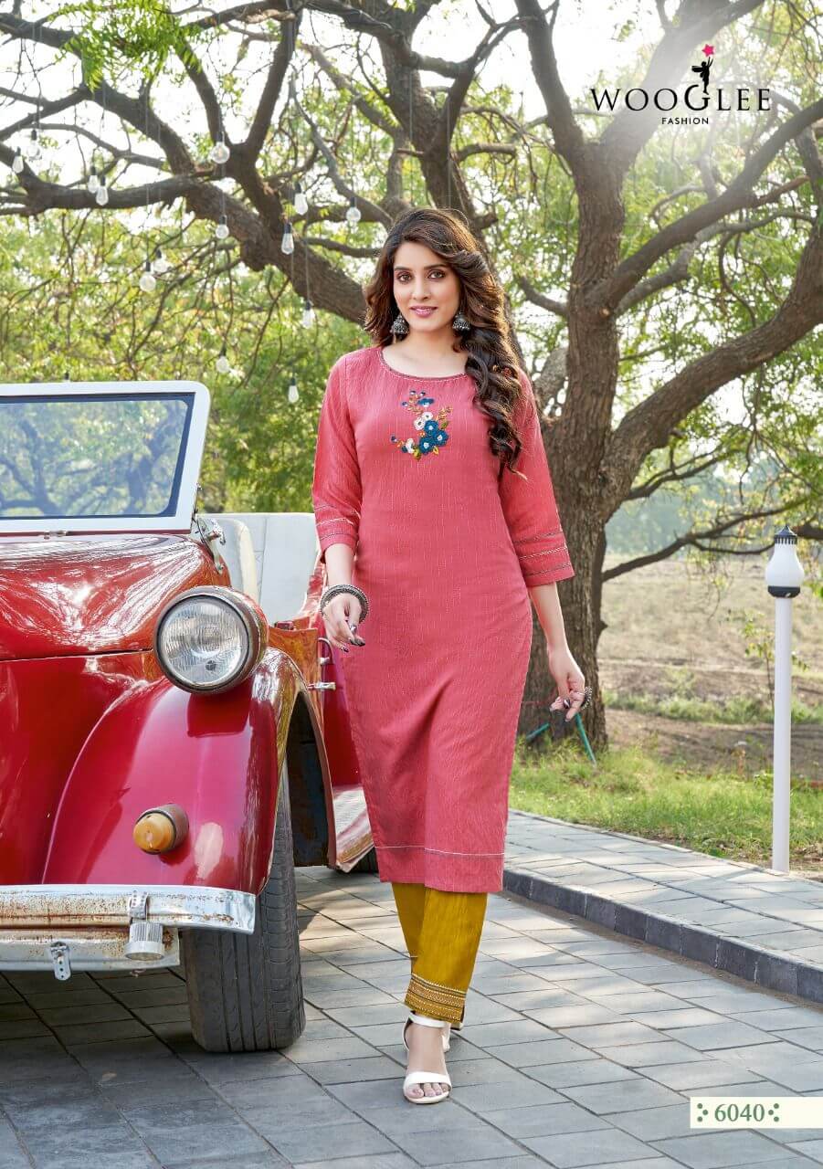 Wooglee Kesar vol 5 Kurti with Bottom Catalog collection 7