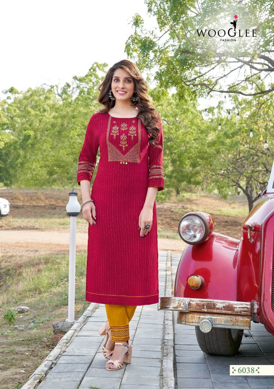 Wooglee Kesar vol 5 Kurti with Bottom Catalog collection 5