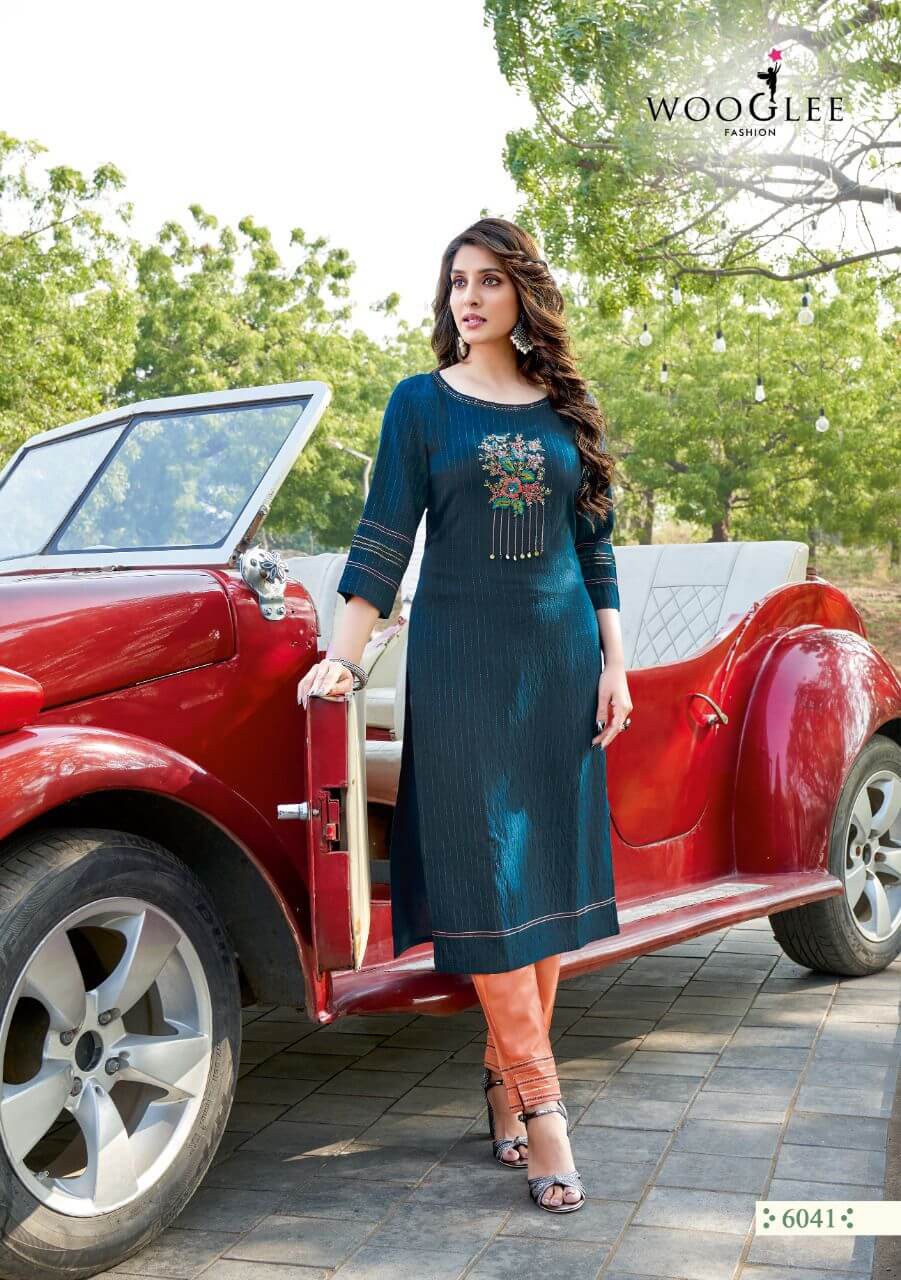 Wooglee Kesar vol 5 Kurti with Bottom Catalog collection 6