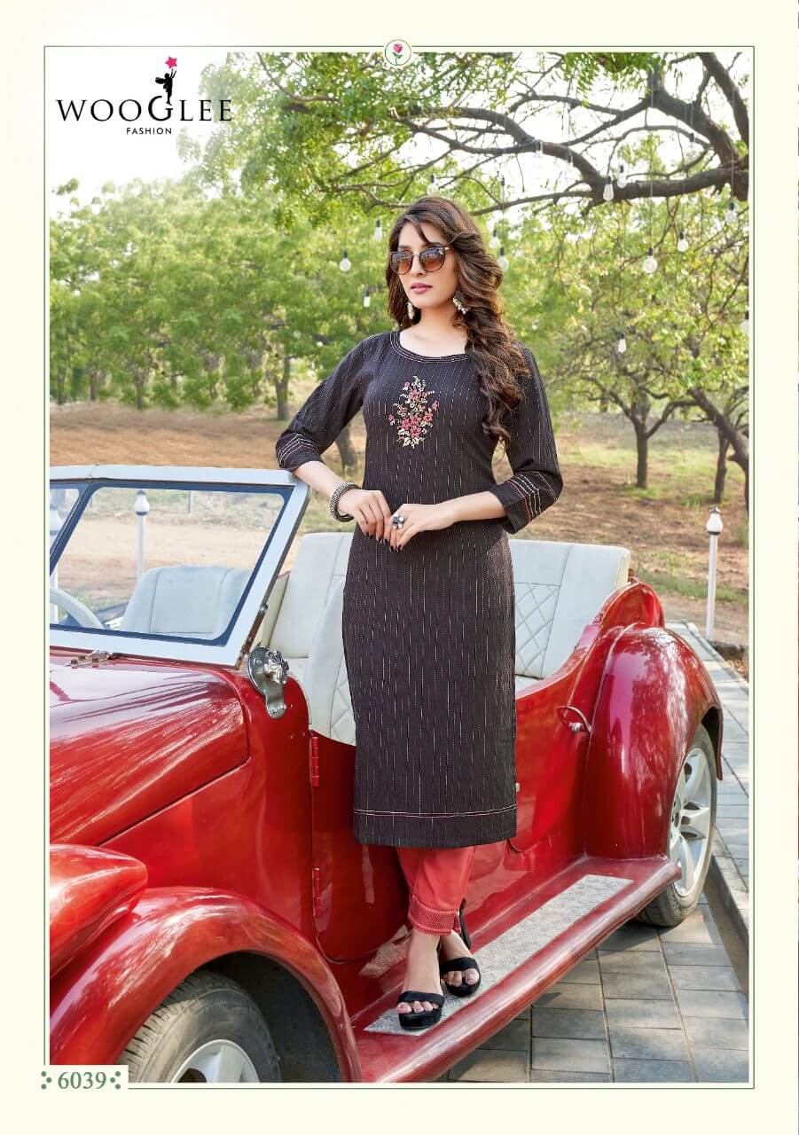 Wooglee Kesar vol 5 Kurti with Bottom Catalog collection 3