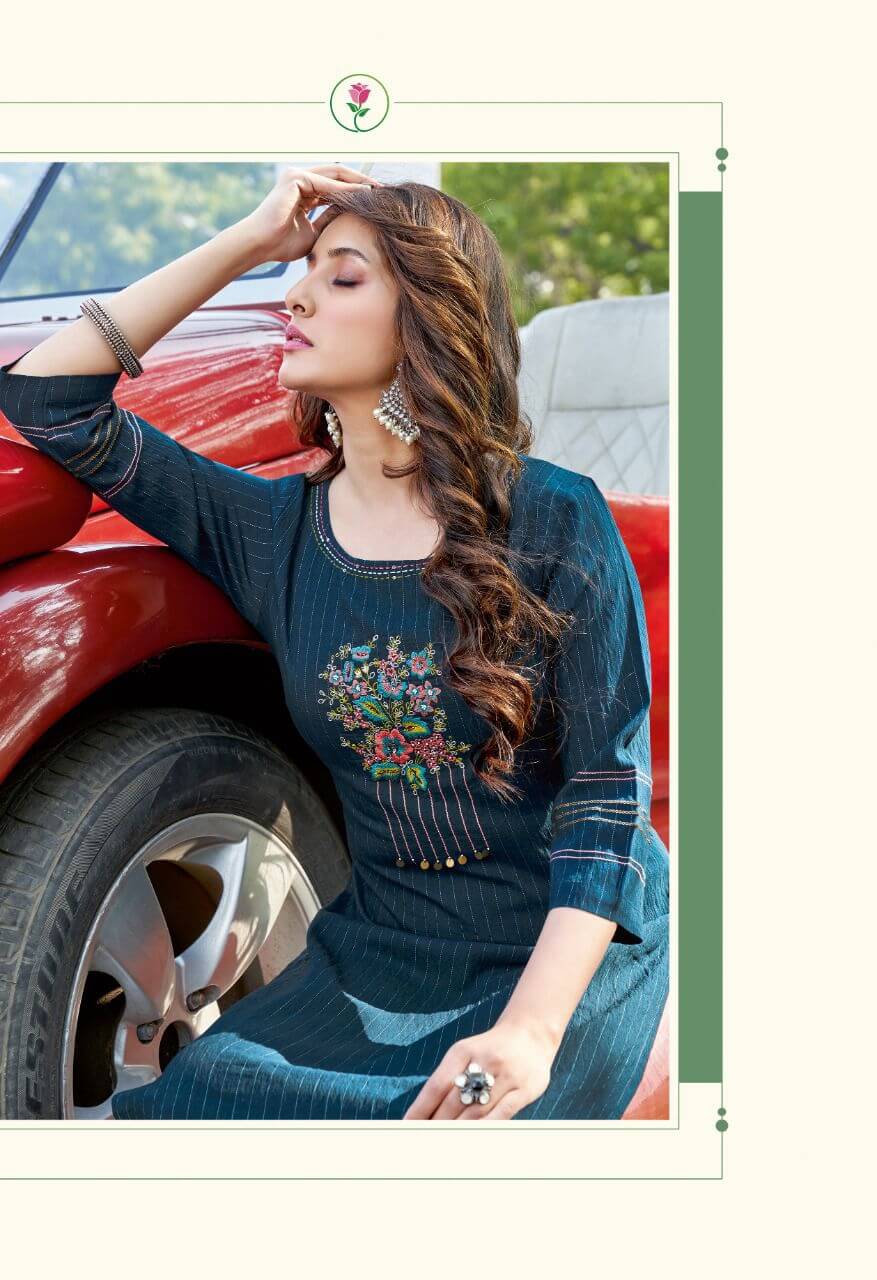 Wooglee Kesar vol 5 Kurti with Bottom Catalog collection 10