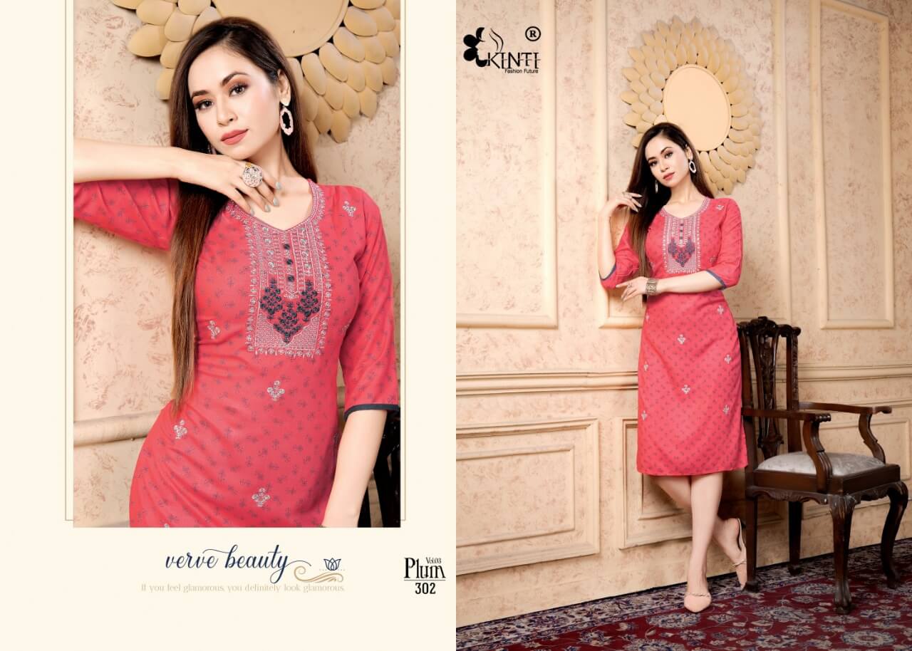 Kinti Plum vol 3 Printed Kurti Catalog collection 5