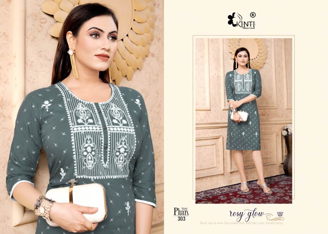 Kinti Plum vol 3 Printed Kurti Catalog collection 8