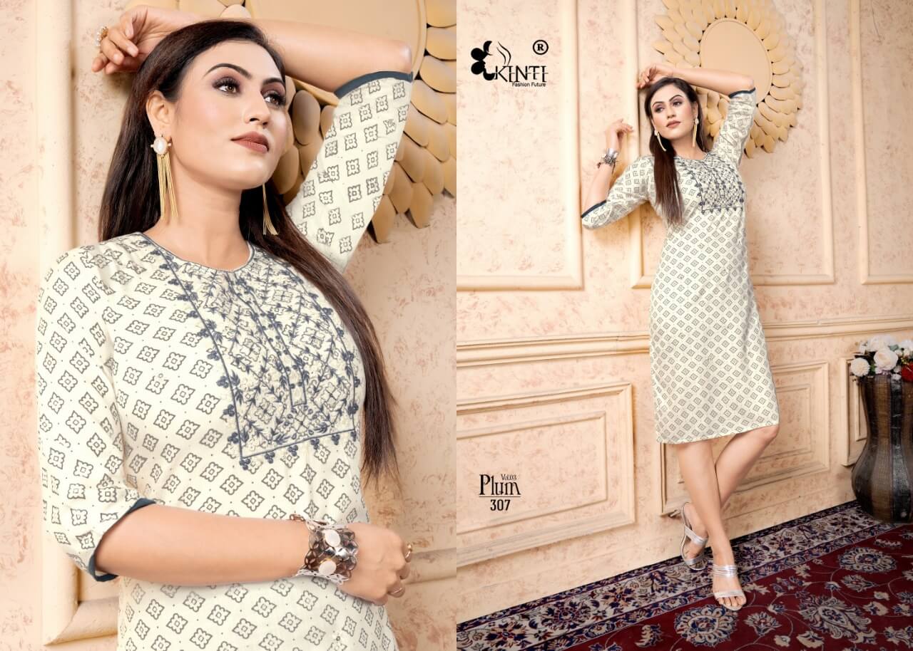 Kinti Plum vol 3 Printed Kurti Catalog collection 9