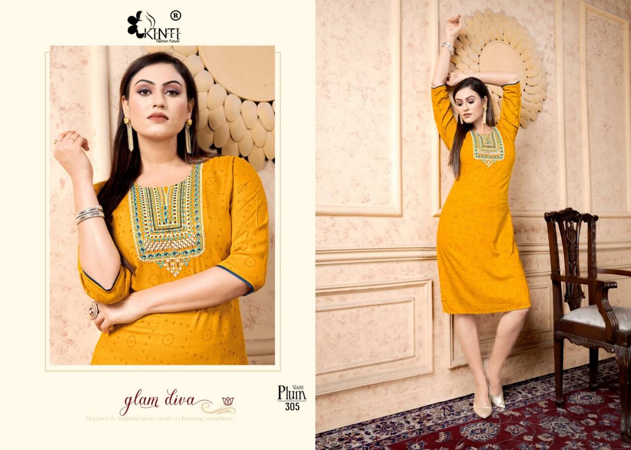 Kinti Plum vol 3 Printed Kurti Catalog collection 7