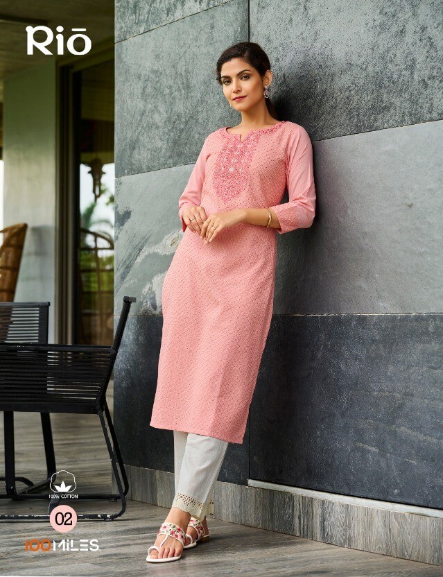 100Miles Rio Designer Kurti collection 4