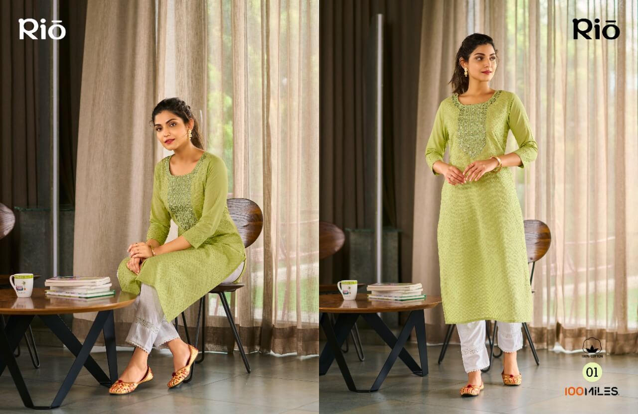 100Miles Rio Designer Kurti collection 2