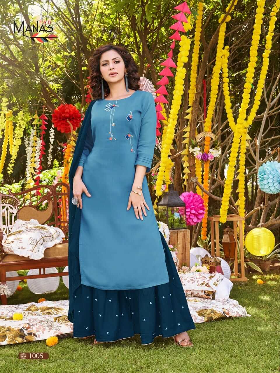 Manas Sitara Kurti Plazo Set Catalog collection 6