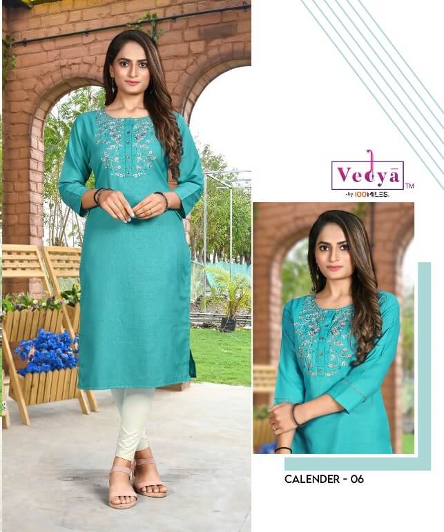 Vedya Calender Casual Wear Kurti collection 3