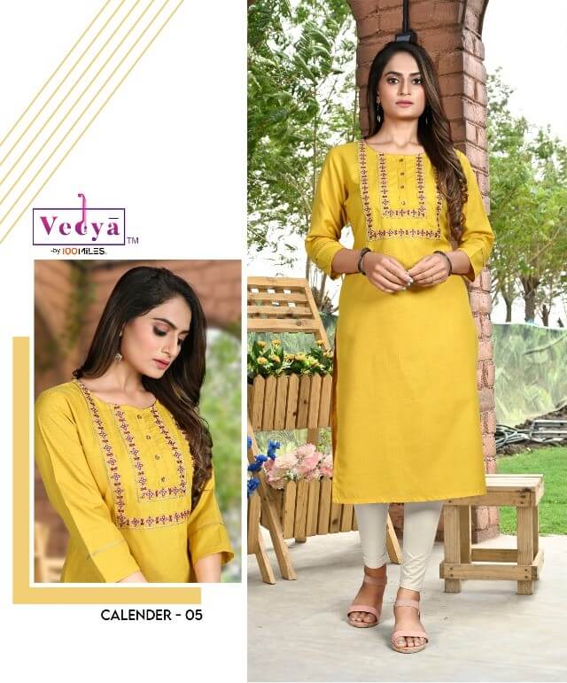 Vedya Calender Casual Wear Kurti collection 4