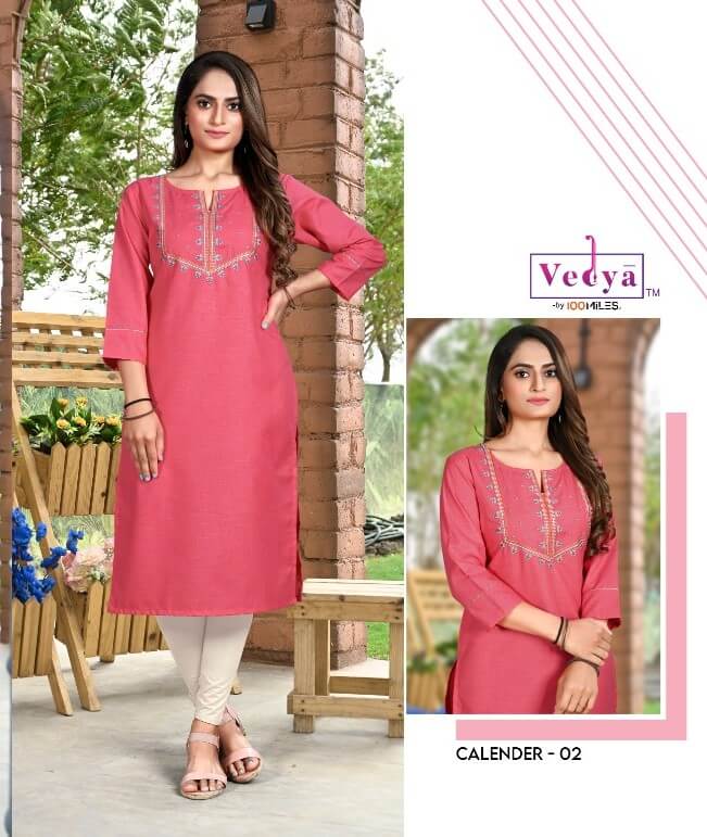 Vedya Calender Casual Wear Kurti collection 1