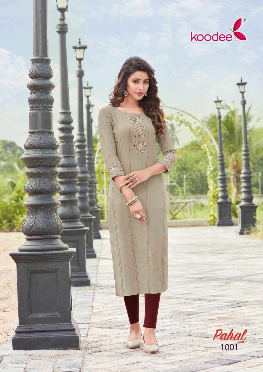 Koodee Pahal vol 10 Straight Cut Kurti Catalog collection 4