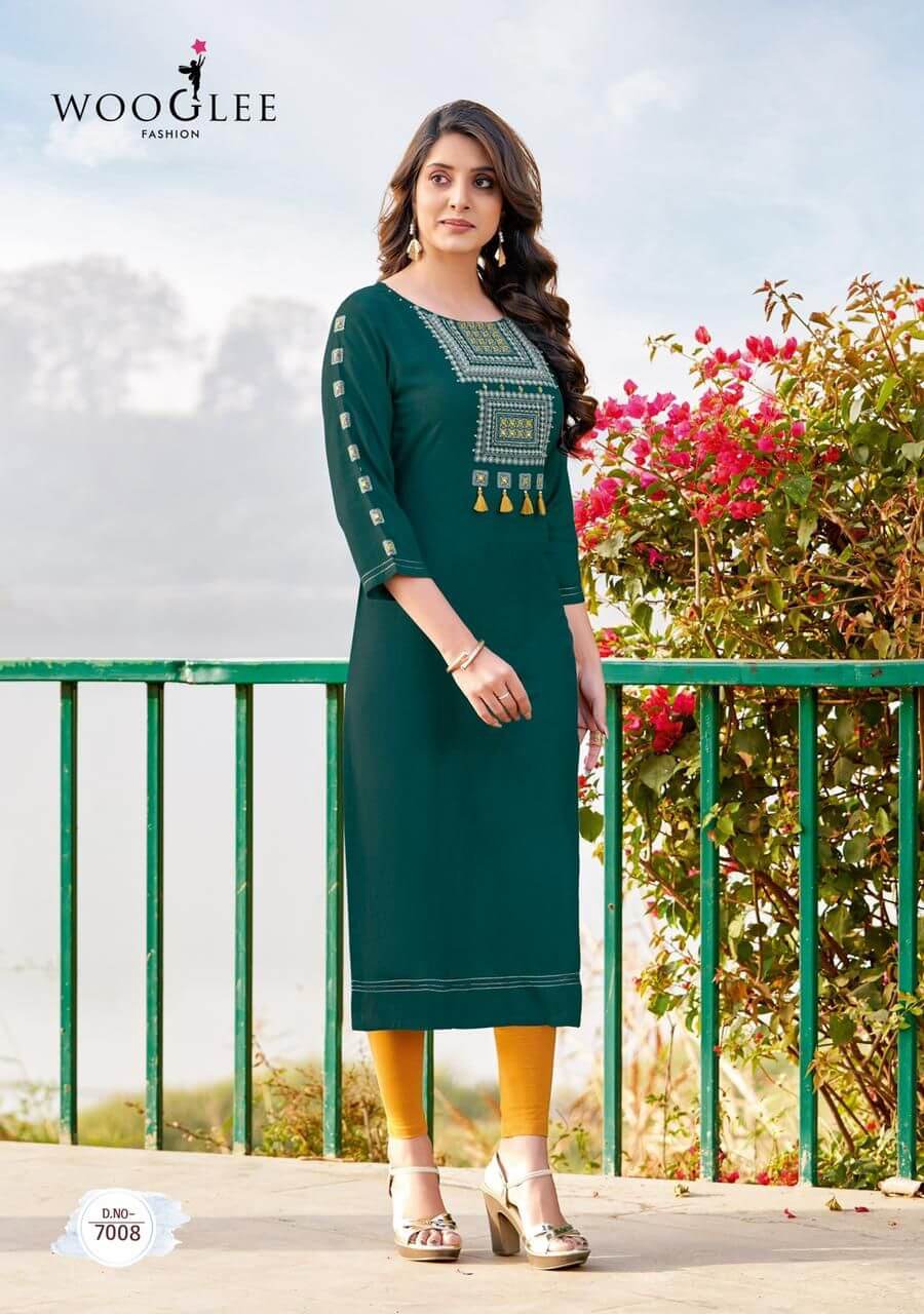 Wooglee 4Ever Vol 2 Straight Cut Kurti Catalog collection 4