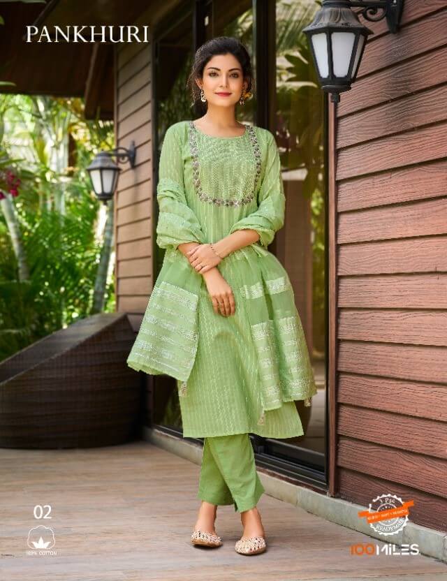100Miles Pankhuri Cotton Salwar Kameez Catalog collection 1