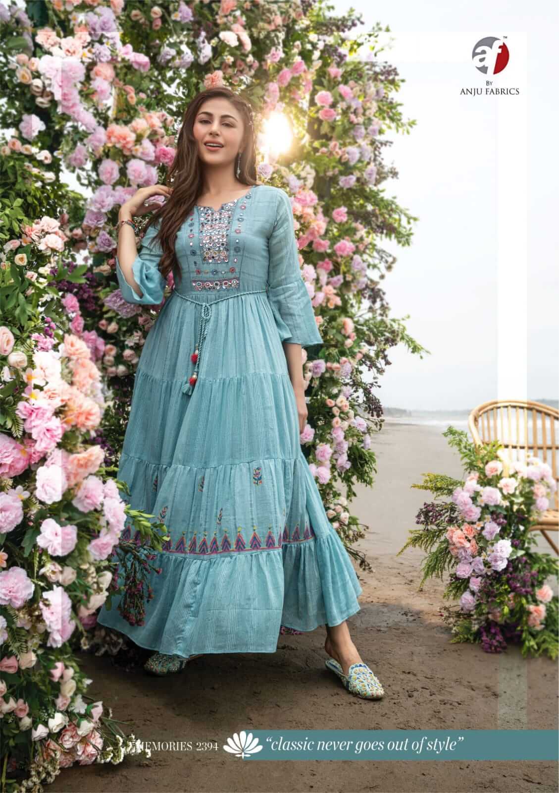 Anju Fabrics Memories Designer Kurti collection 9