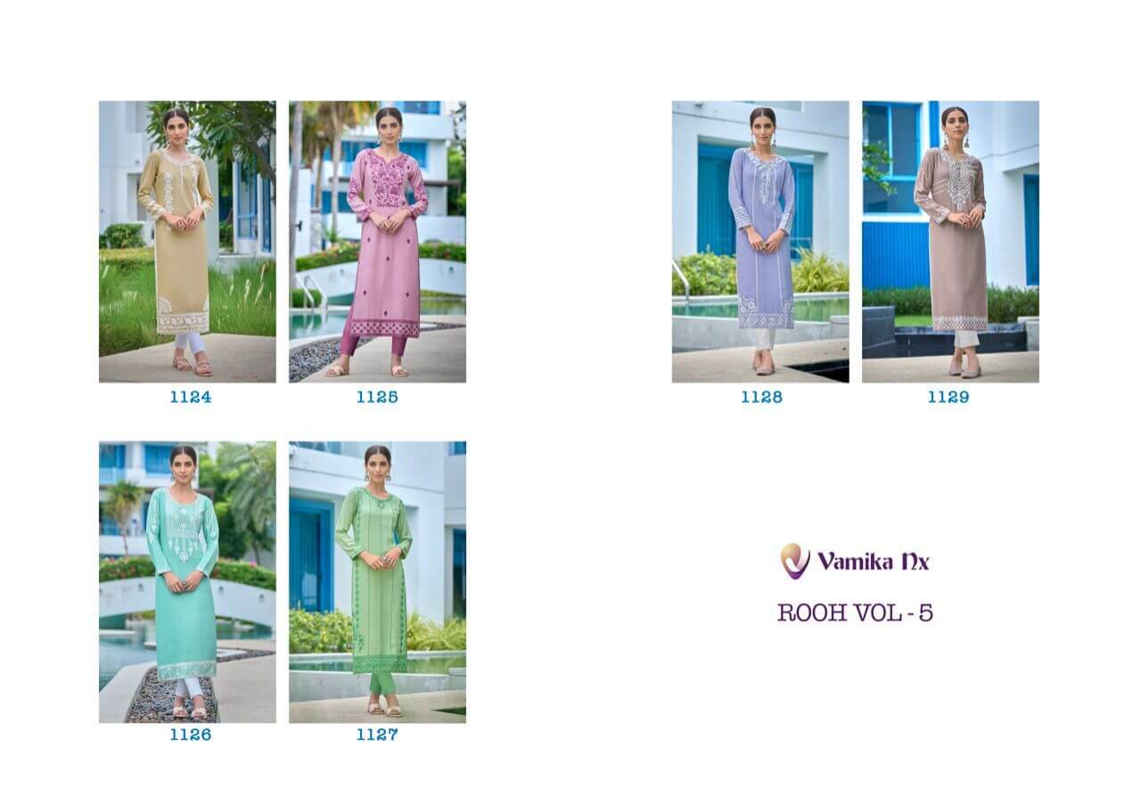 Vamika Nx Rooh vol 5 Lucknowi Work Kurti collection 1