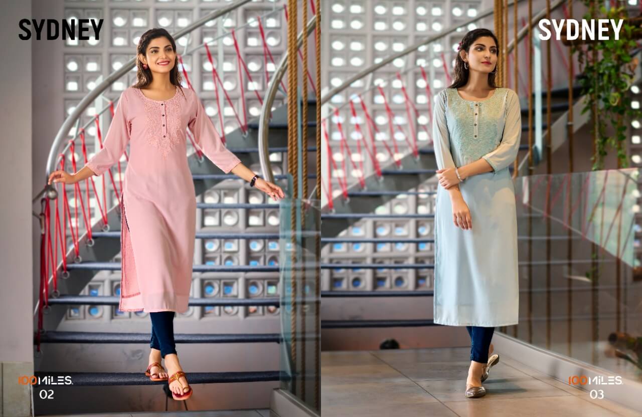 100Miles Sydeny Georgette Kurti collection 3