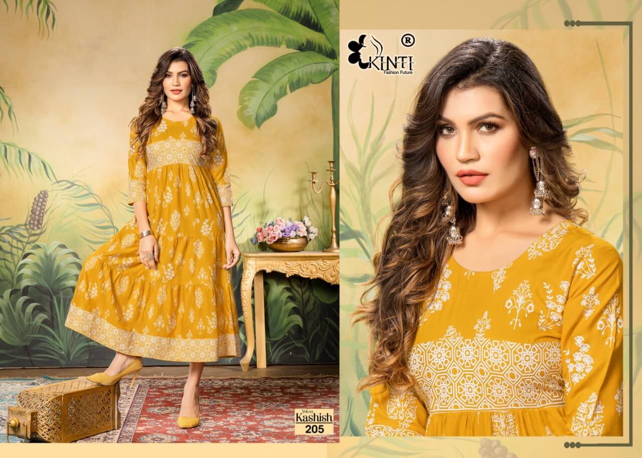 Kinti Kashish vol 2 A line Kurti Catalog collection 6