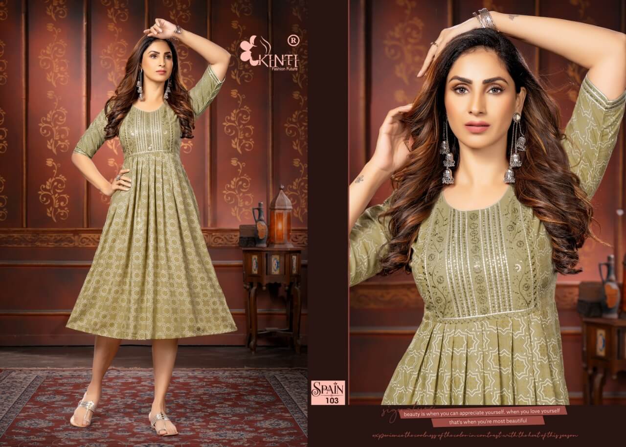 Kinti Spain A Line Kurti Catalog collection 3