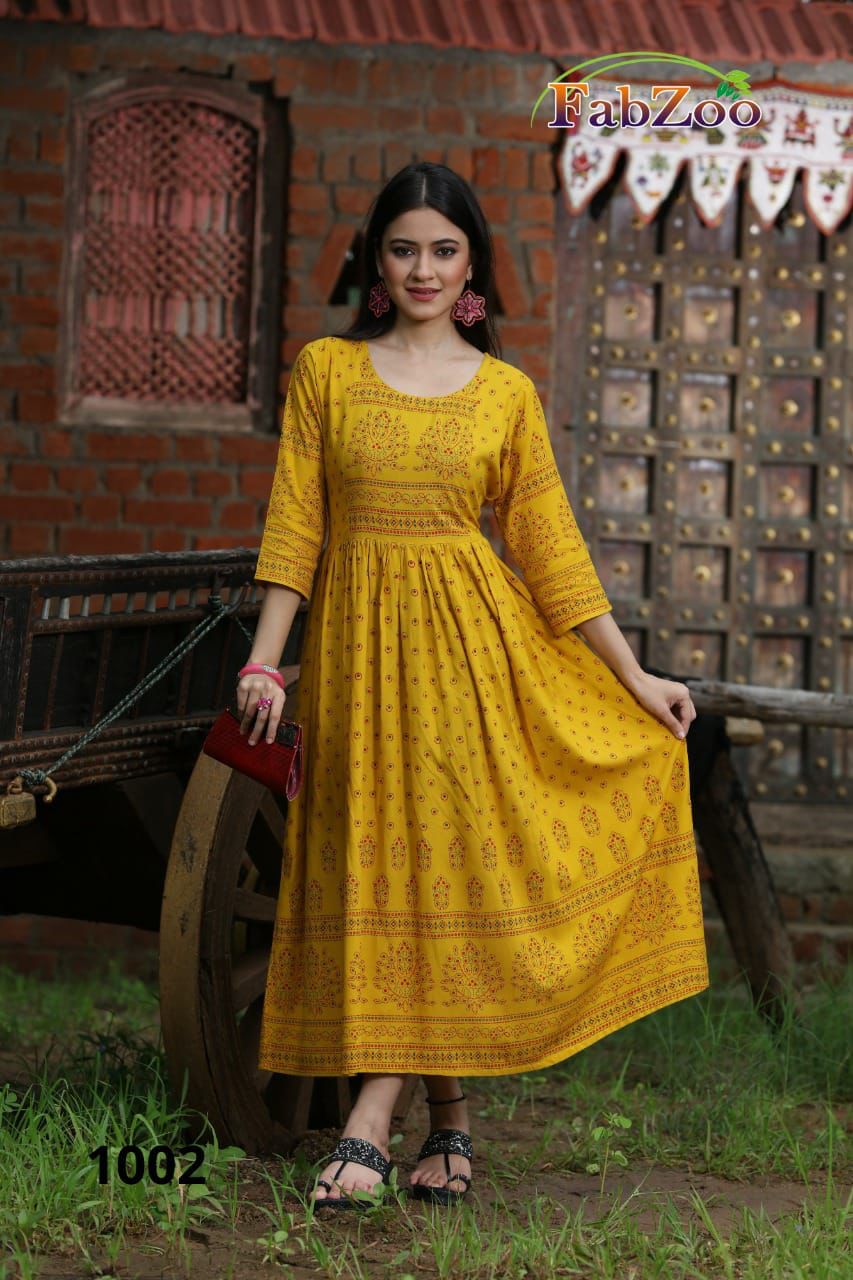 Fabzoo Goomar Rayon Kurti Catalog collection 2