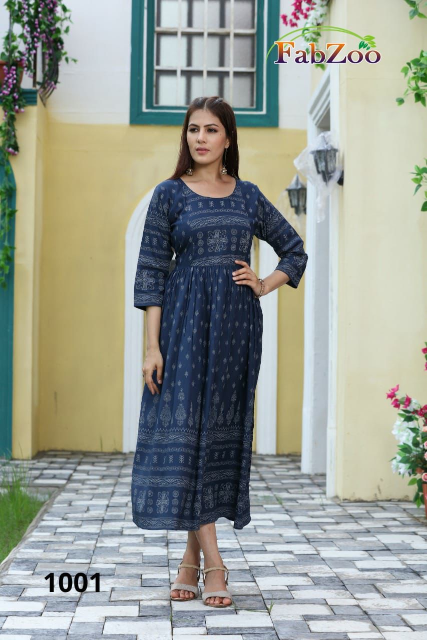 Fabzoo Goomar Rayon Kurti Catalog collection 5