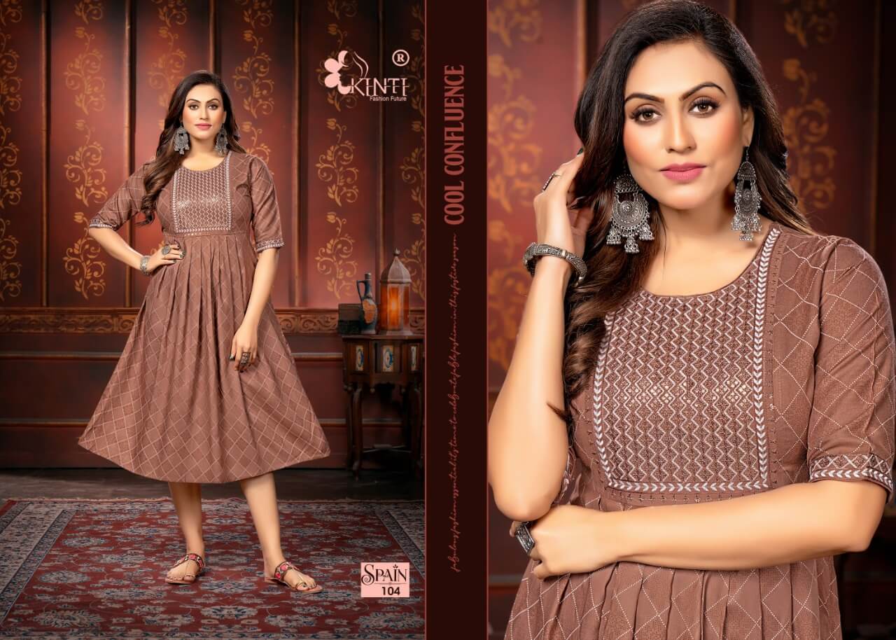 Kinti Spain A Line Kurti Catalog collection 4