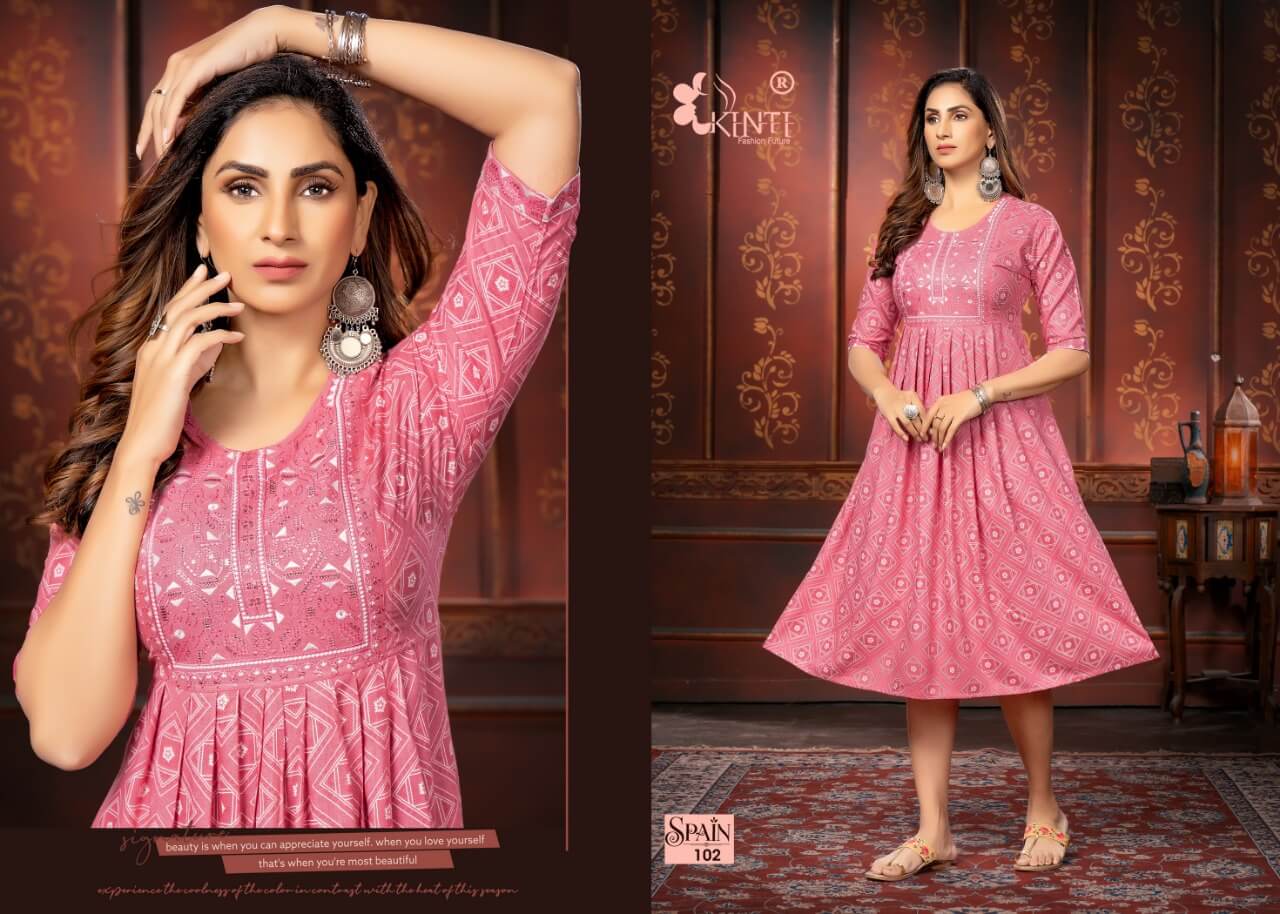 Kinti Spain A Line Kurti Catalog collection 2