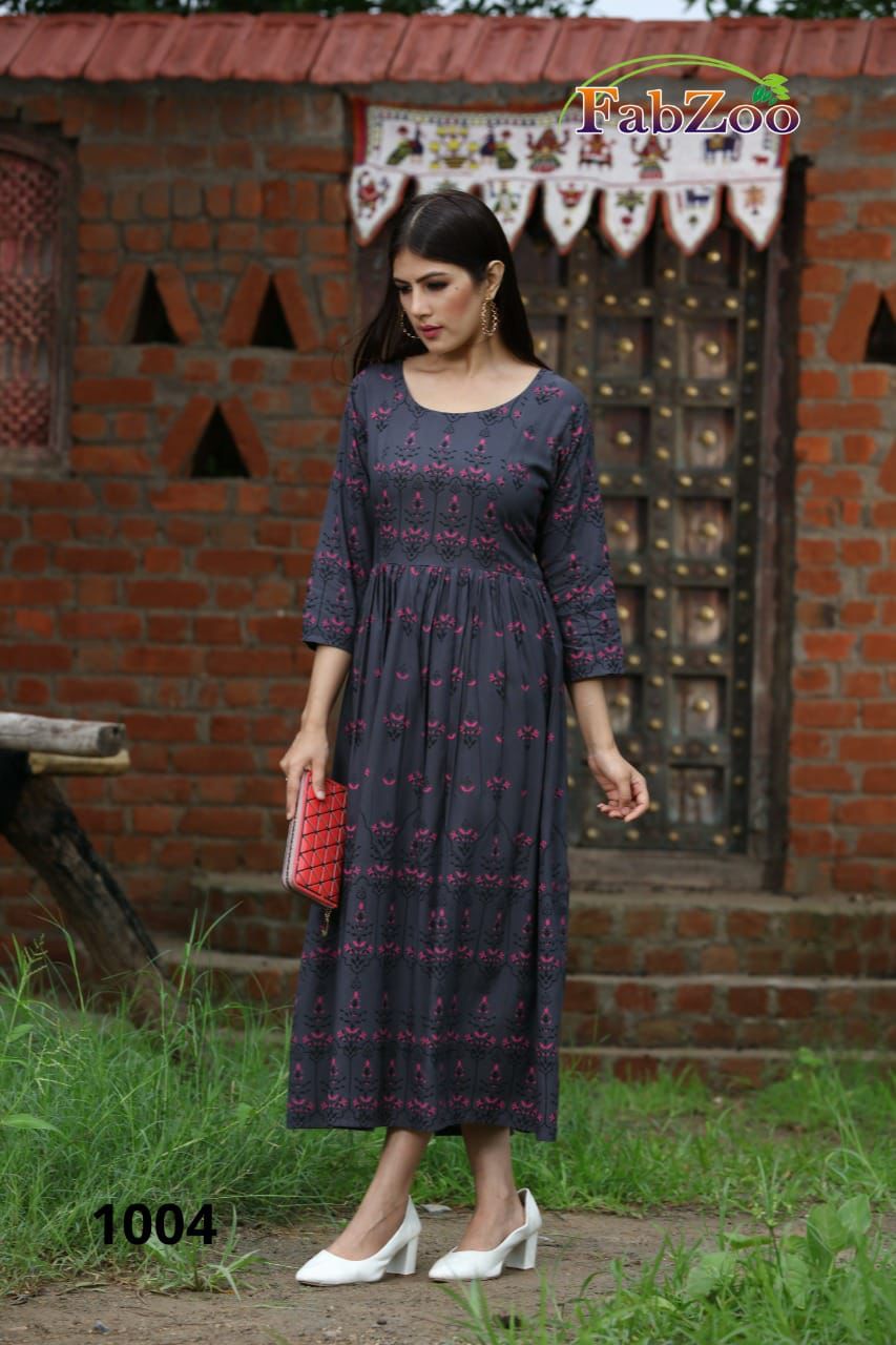 Fabzoo Goomar Rayon Kurti Catalog collection 4