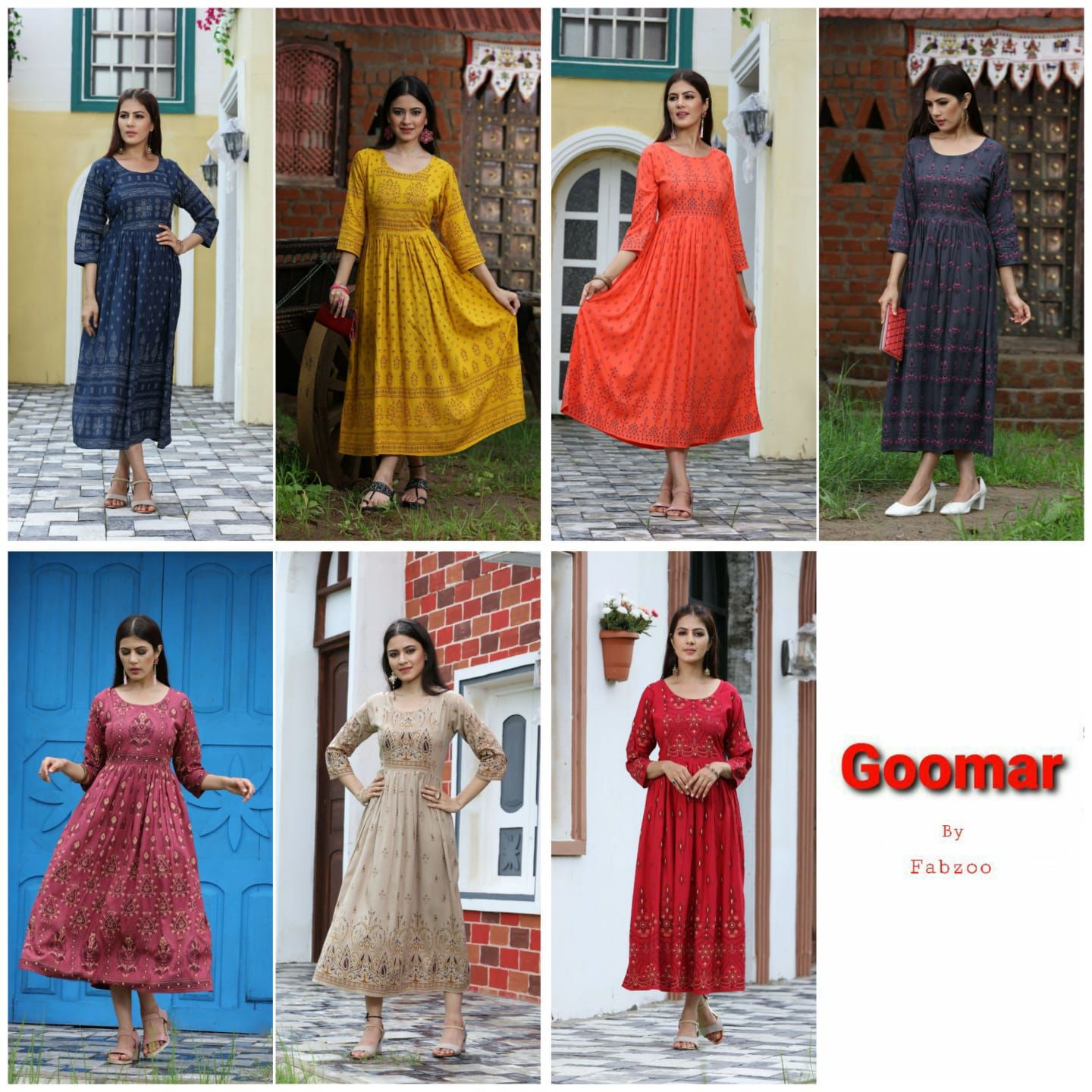 Fabzoo Goomar Rayon Kurti Catalog collection 1